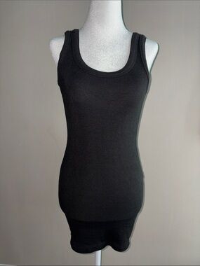AKIRA - Sleeveless Black Ribbed Dress